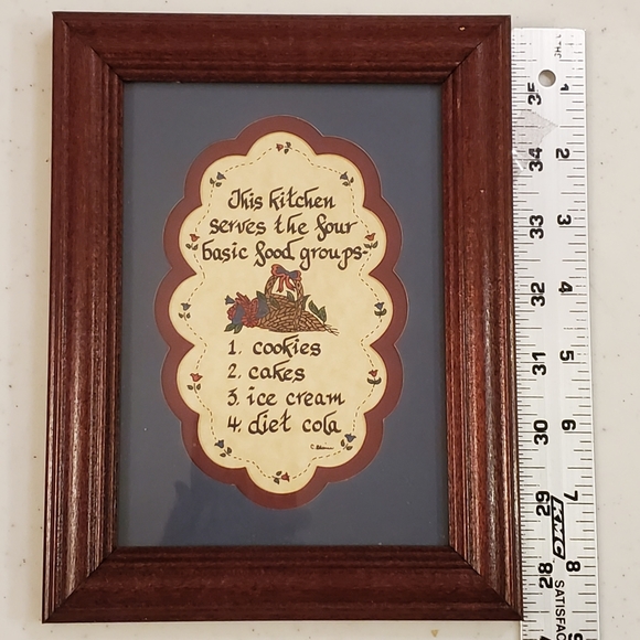 Other - 8.5" Cookie Cakes Ice Cream Grandma's House Special Menu Wall Decor Picture